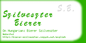 szilveszter bierer business card